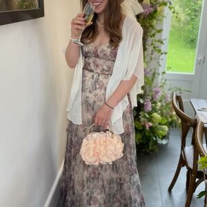 Lulu's Strapless Floral Dress